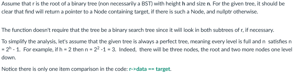 Solved Consider the binary tree function below where Node is | Chegg.com
