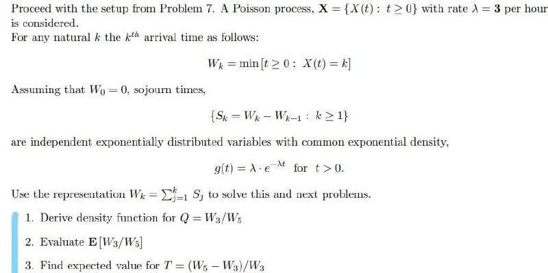 Solved Proceed with the setup from Problem 7. A Poisson | Chegg.com