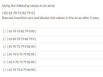 assignment values to an array