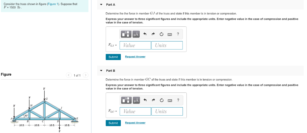 Solved Consider The Truss Shown In Figure (Figure 1). | Chegg.com