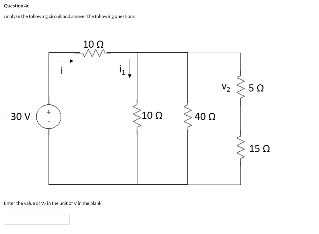 Solved Question 4c Analyse the following circuit and answer | Chegg.com