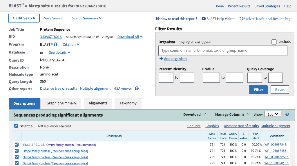 Solved Below is the amino acid sequence of a protein