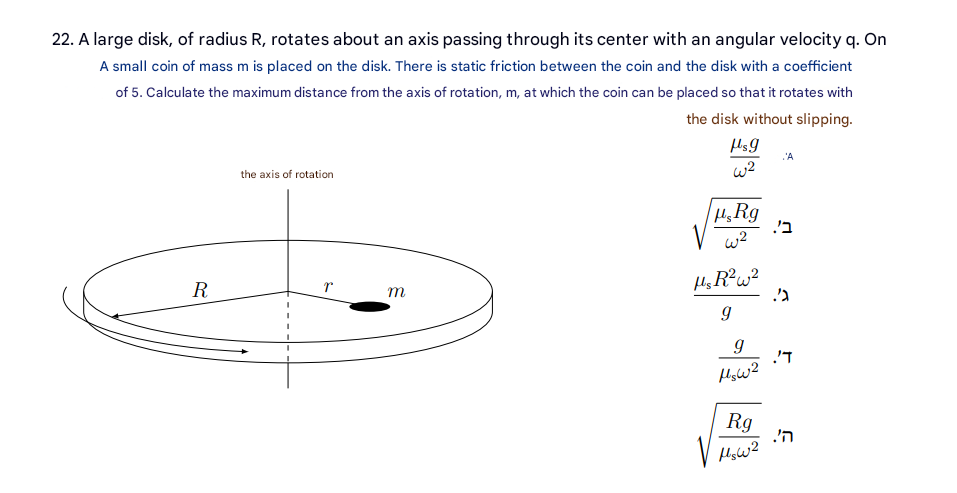 Disc Rotation Large Solved A large disk, of radius R , rotates about an axis | Chegg.com