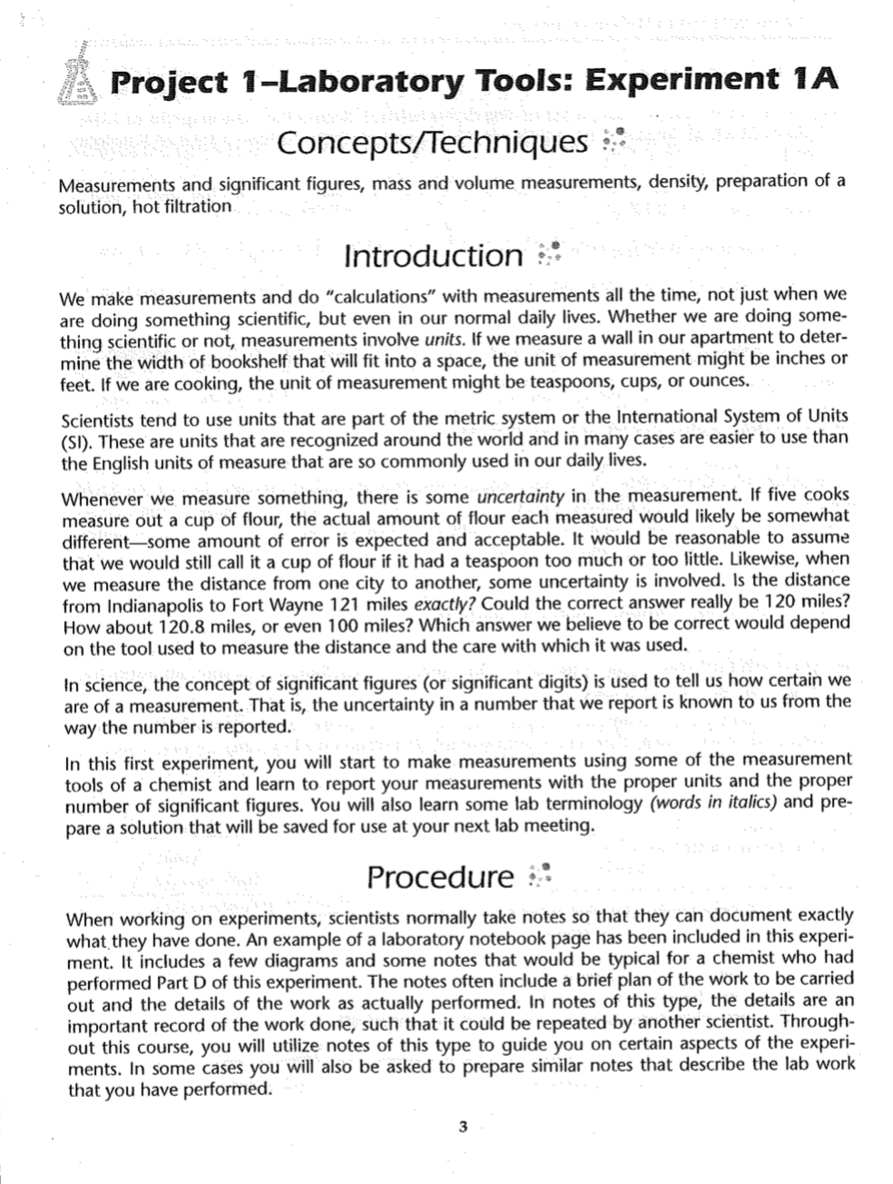 Solved Report Sheet Project 1 Laboratory Tools Experiment