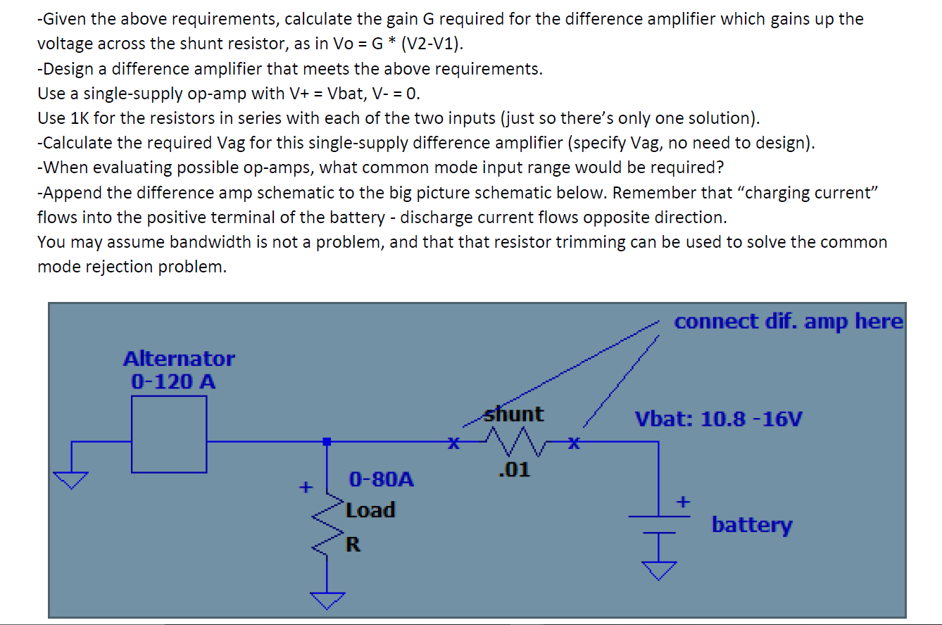 Solved Single supply difference amplifier problem (follows) | Chegg.com