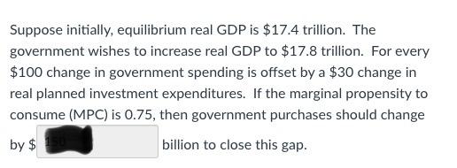 Solved Suppose Actual Real GDP Is $13 Trillion And Potential | Chegg.com