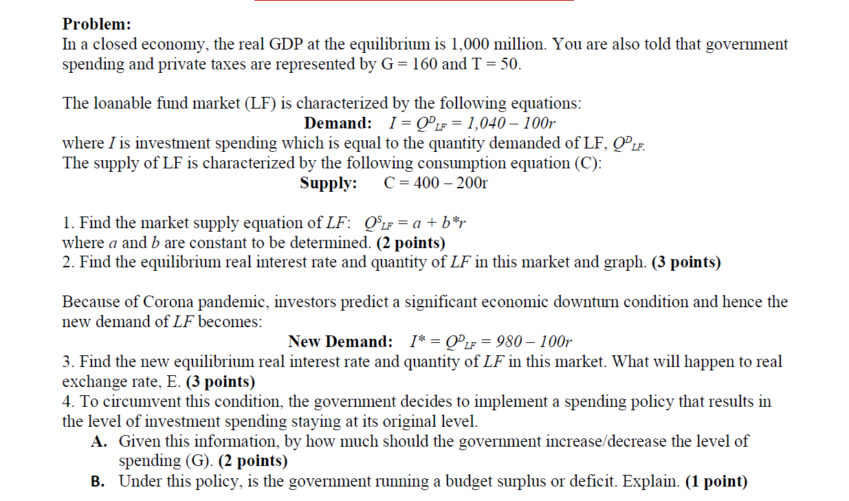 solved real gdp will decrease only when prices... Solved Problem: In a closed economy, the real GDP at the | Chegg.com