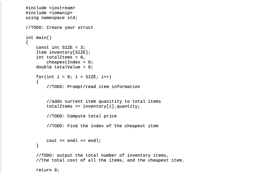 Solved C++ Each Item should have a name, cost, and a | Chegg.com