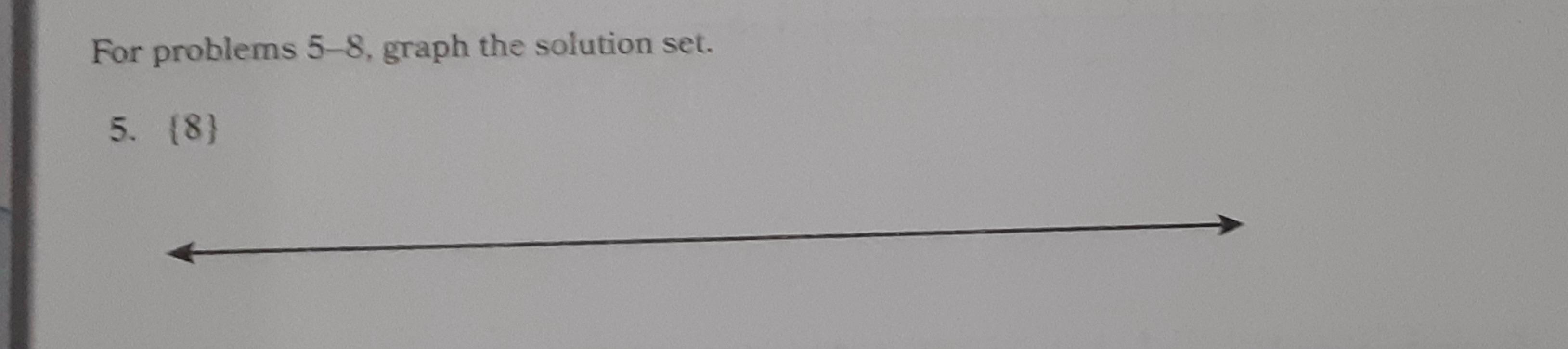 Solved For problems 5-8, graph the solution set. | Chegg.com