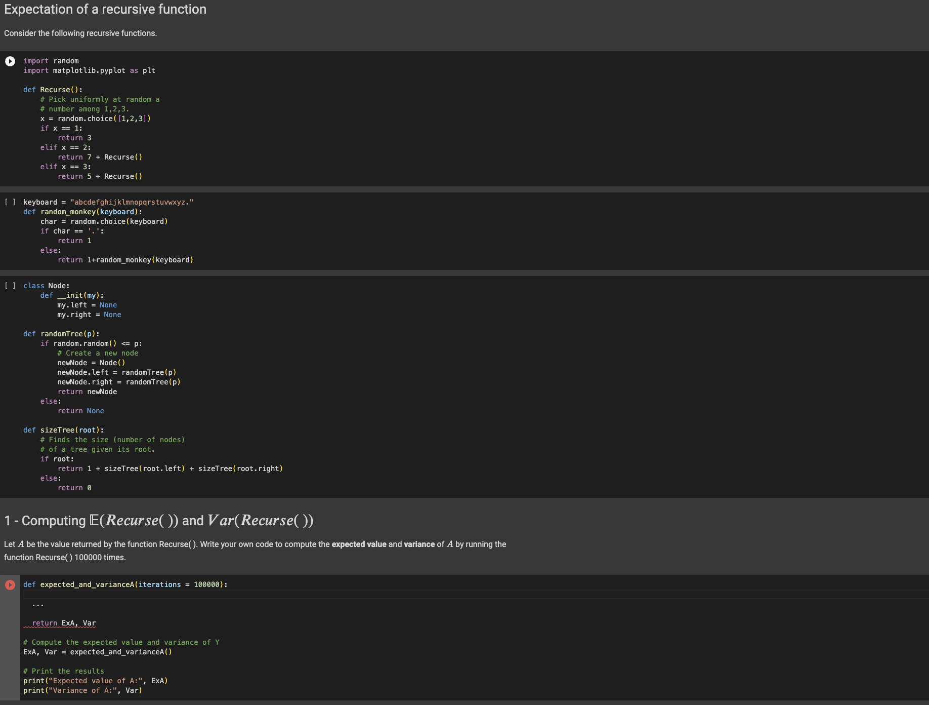 Solved Expectation of a recursive functionConsider the | Chegg.com