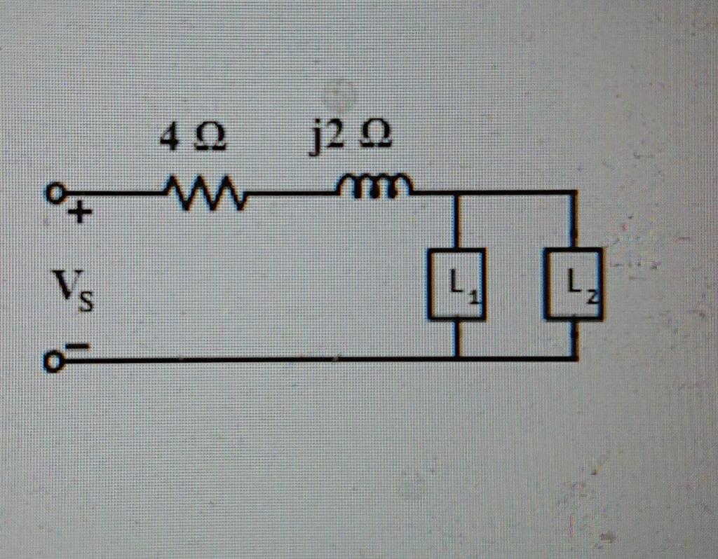 Solved In the circuit, two loads are connected in parallel. | Chegg.com