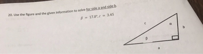 Solved 20. Use the figure and the given information to solve | Chegg.com