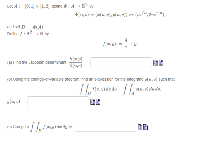 Solved Let A 0 1 X 1 2 Define D A R2 By U V Chegg Com