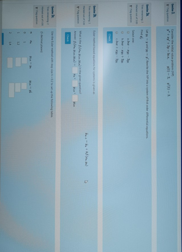 Solved Question 3. P Flag question Consider the initial | Chegg.com