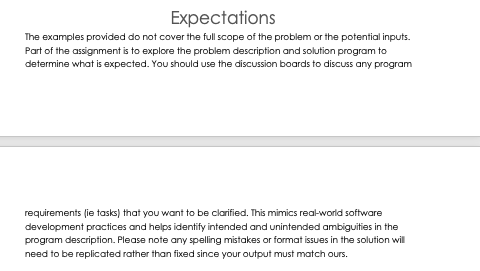 Solved Example Input/Output Description Sample input and | Chegg.com