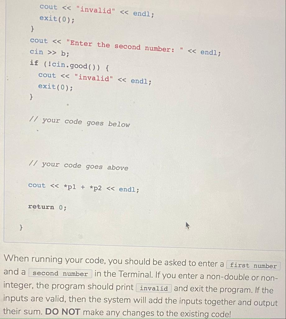 Solved You are working to create a program that takes in two | Chegg.com