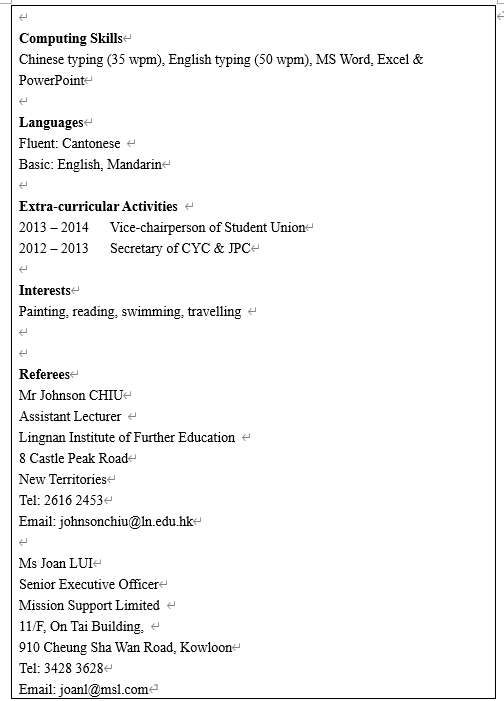 Job Application letter Read the scenario below and | Chegg.com