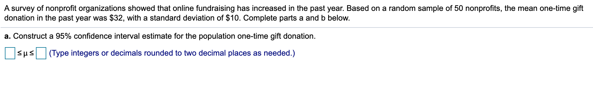 Solved A survey of nonprofit organizations showed that | Chegg.com