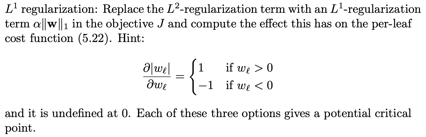 L1 regularization: Replace the L2-regularization term | Chegg.com
