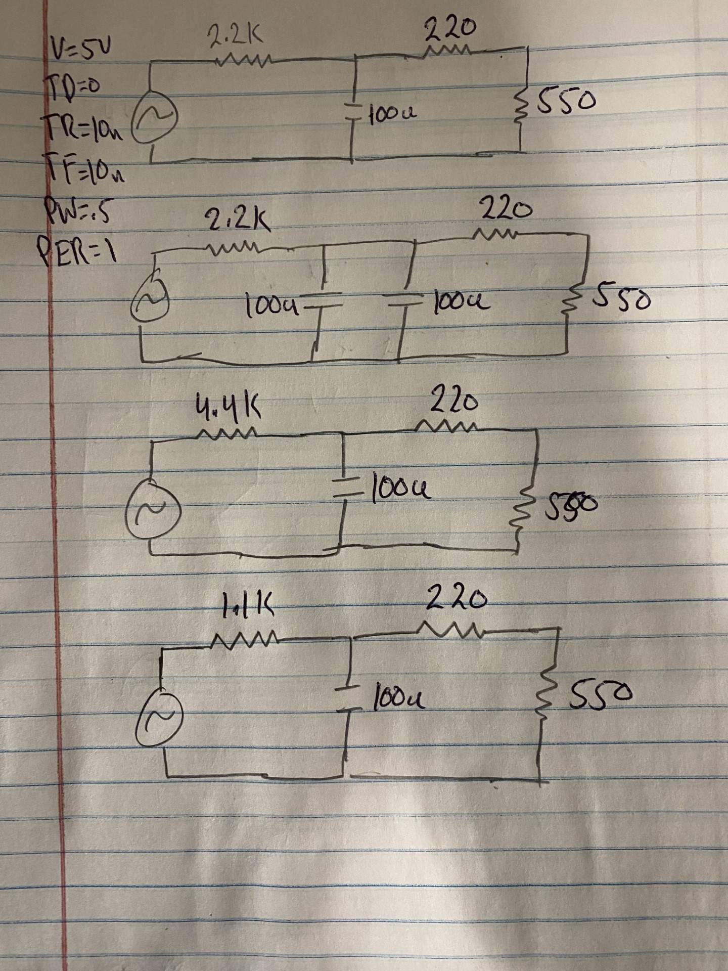 Solved The AC voltage is the same throughout all circuits. | Chegg.com