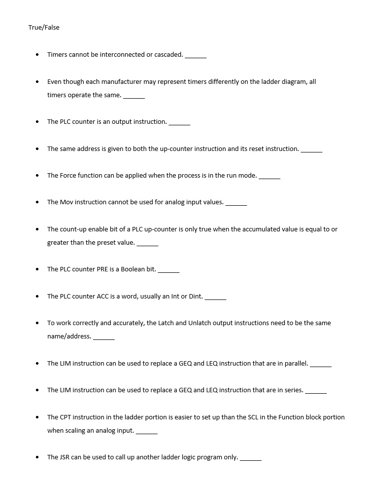 Solved True/False Timers cannot be interconnected or
