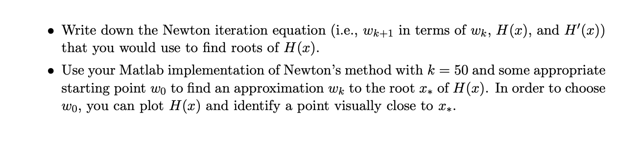 Solved 1 Write A Matlab Function That Implements Newtons