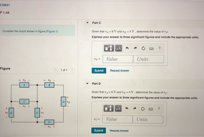 Solved Hw#1 1.44 Part A Consider the circuit shown in | Chegg.com