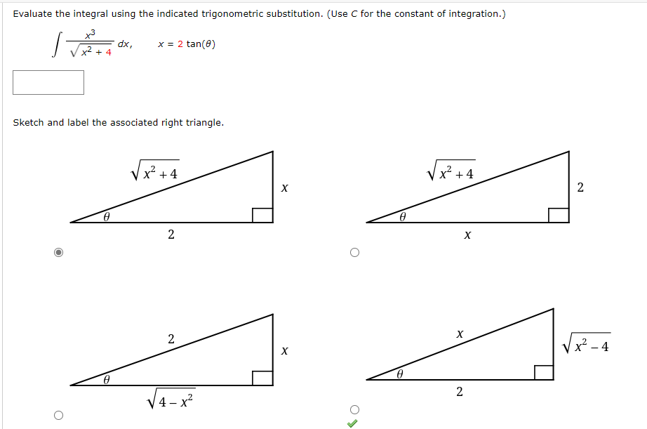 Solved Evaluate the integral using the indicated | Chegg.com