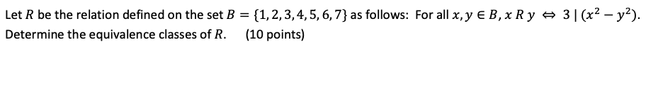 Solved Let R Be The Relation Defined On The Set B = | Chegg.com