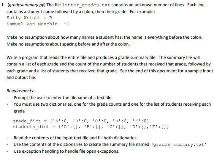 Solved letter_grade.txt contains Penny Widmore : B Boone | Chegg.com