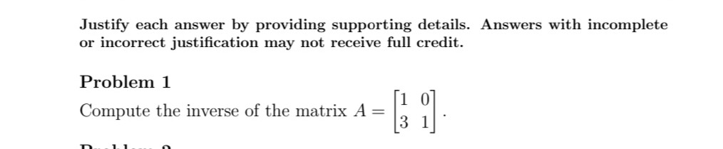 Justifying Math Answers Solved Justify each answer by providing supporting details. | Chegg.com
