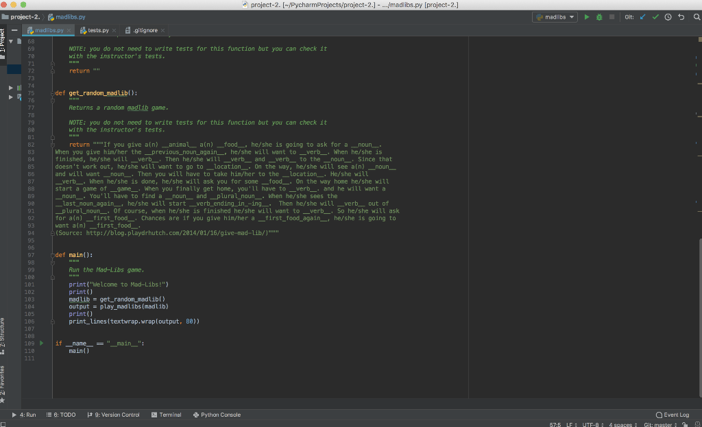 mad libs python code mad libs python code