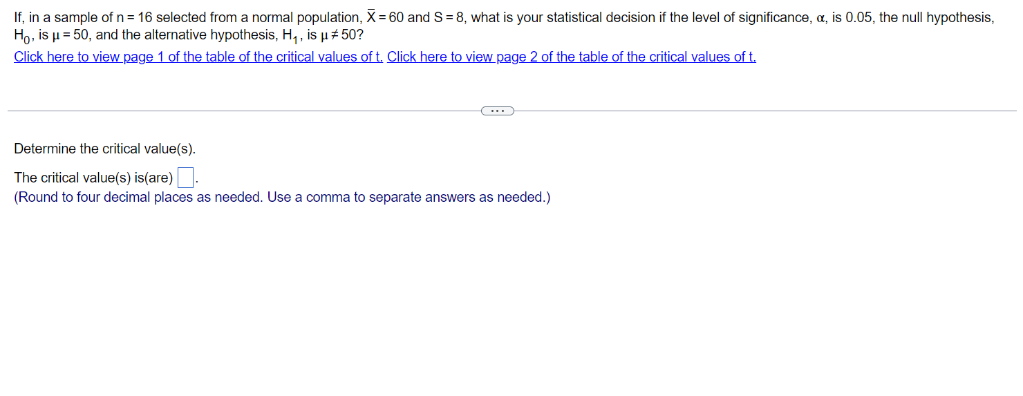 Solved If, In A Sample Of N=16 Selected From A Normal 