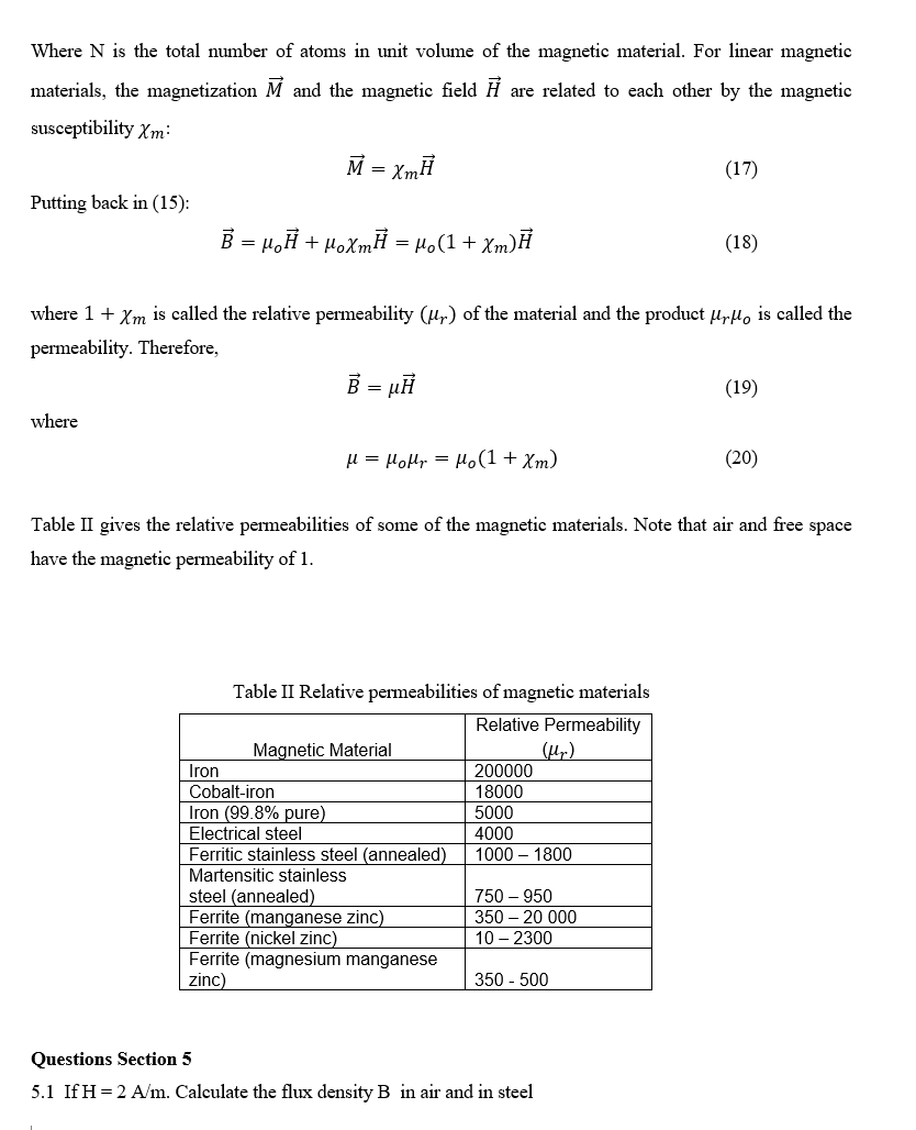 Solved 5 Magnetic Materials The Magnetism In Materials O Chegg Com