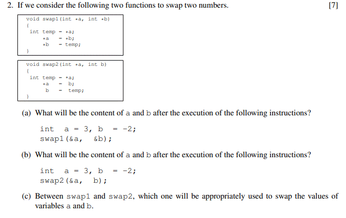 Solved [7] 2. If we consider the following two functions to | Chegg.com