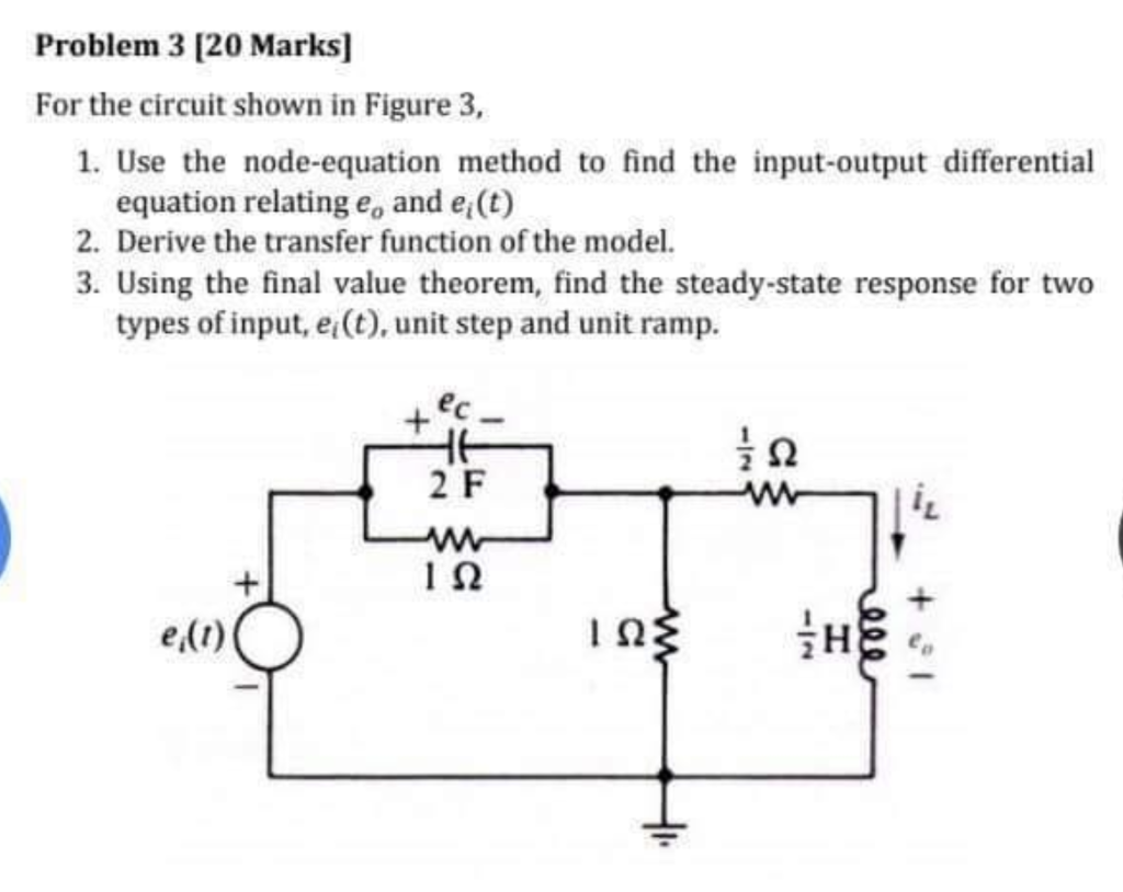 Solved Problem 3 120 Marks] For the circuit shown in Figure | Chegg.com