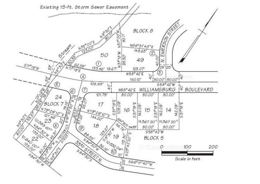 Solved Write a metesandbounds description for the exterior