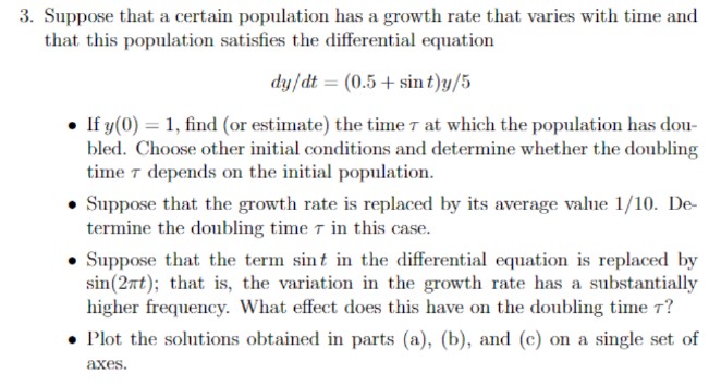 Solved Suppose that a certain population has a growth rate | Chegg.com