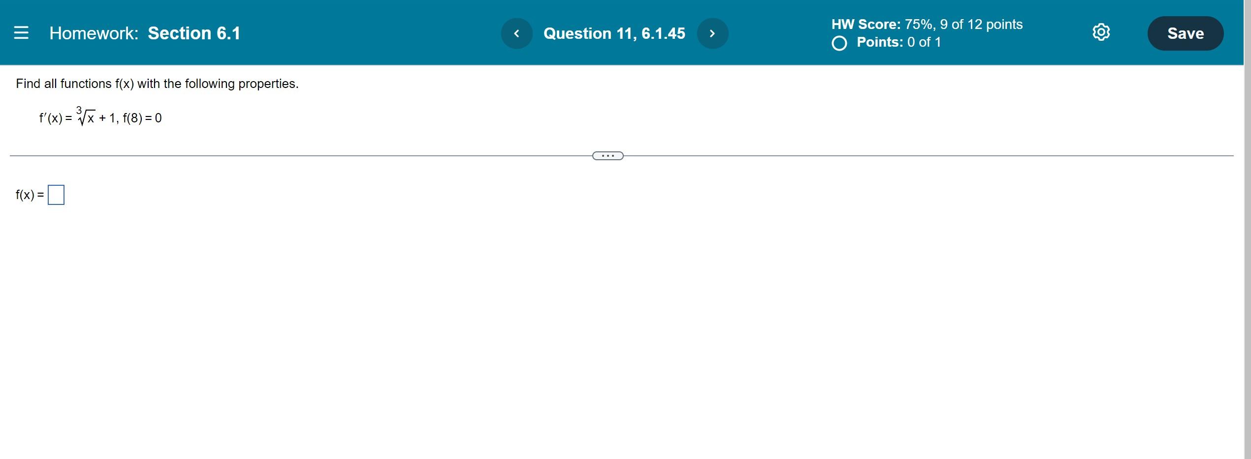 Solved = Homework: Section 6.1