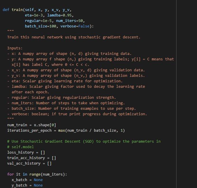 c. Training: Stochastic Gradient Descent (SGD) | Chegg.com