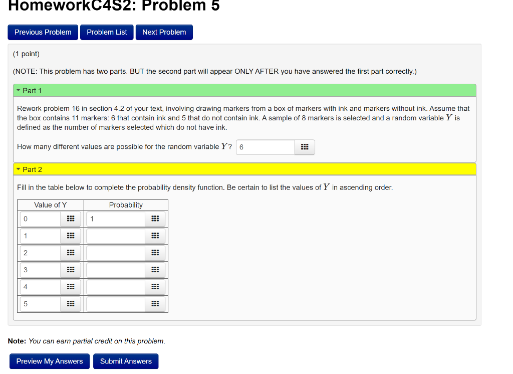 Solved HomeworkC4S2: Problem 5 Previous Problem Problem List | Chegg.com