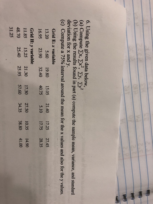 Solved 6. Using The Given Data Below, (b) Using The Results | Chegg.com