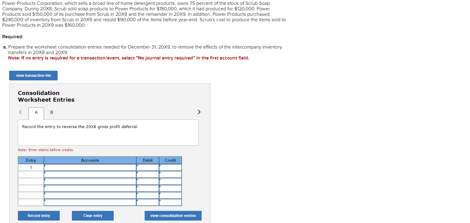 Solved Power Products Corporation, which sells a broad line