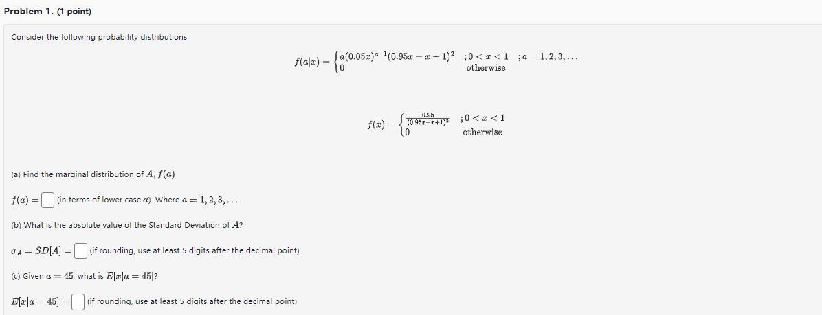 Solved Consider the following probability distributions | Chegg.com