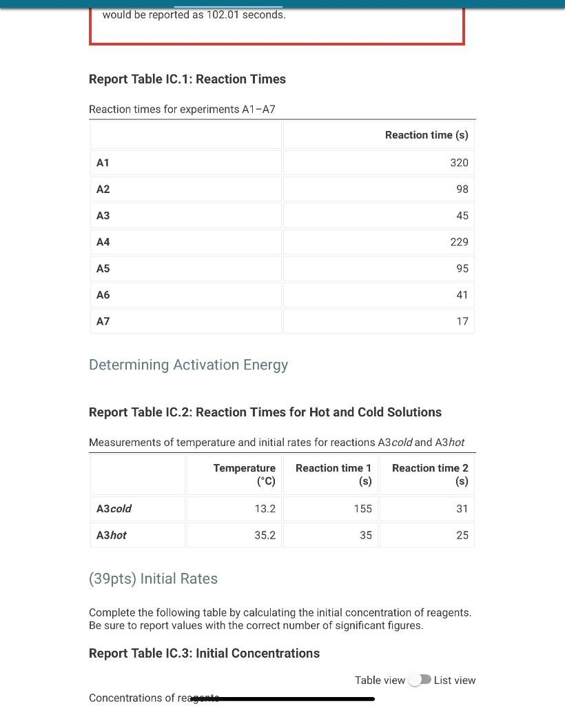 Refer to the volumes in Table IC.1 when preparing the | Chegg.com
