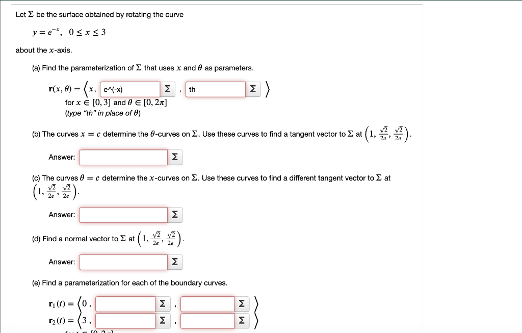 Solved Let Be The Surface Obtained By Rotating The Curve Chegg Com