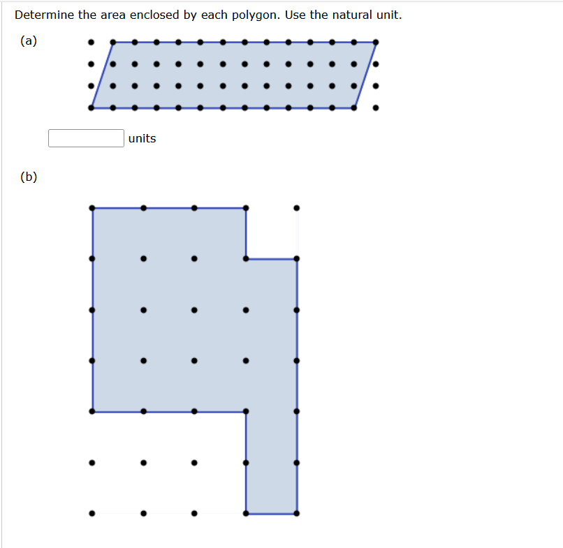 Solved Determine the area enclosed by each polygon. Use the | Chegg.com