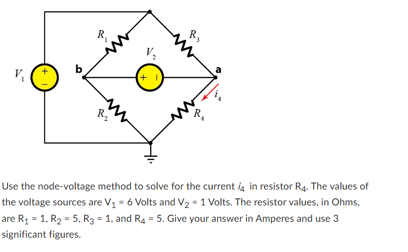 Solved Use the node-voltage method to solve for the current | Chegg.com