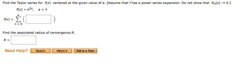 Solved Find the Taylor series for f(x) centered at the given | Chegg.com