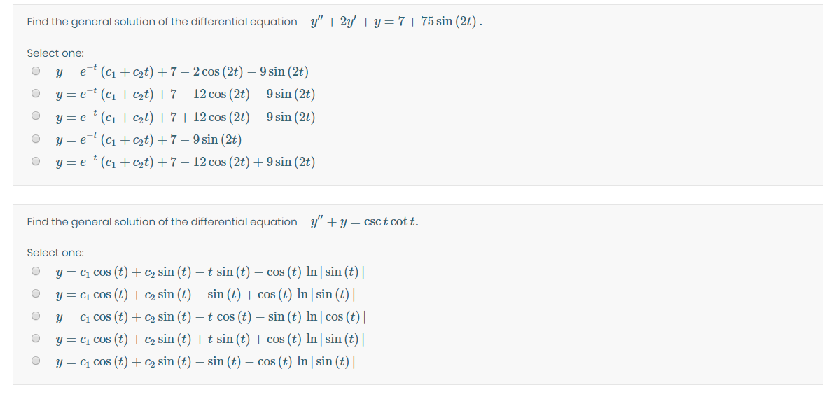 Solved Find A Particular Solution Of The Differential Equ Chegg Com